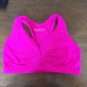 Beyond Yoga Hot Pink Large Sports Bra